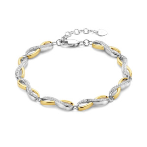 Rosa Di Luca zilver verguld armband met zirkonia