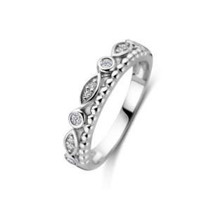 Rosa Di Luca zilver ring met zirkonia